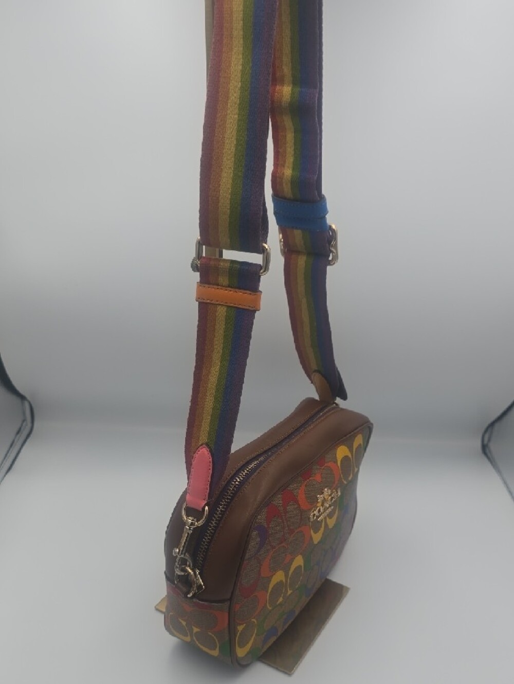 Coach Multicolor Pride Collection Signature Mono Crossbody W/ Strap/Tag (GOOD)🌈 - Picture 10 of 16